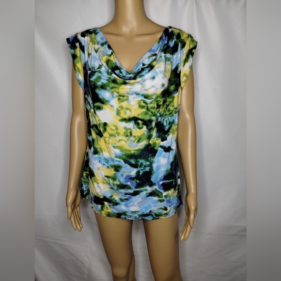 Premise women's size XL short sleeve multi colored blouse shirt top - Picture 1 of 7